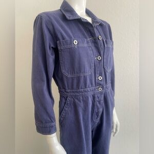 Purple Button-Up Jumpsuit